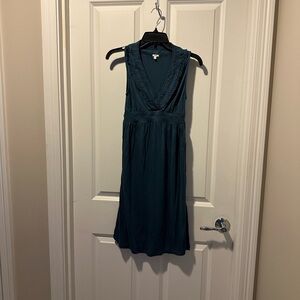 J. Crew Deep Teal Midi Dress